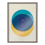 Blake Colorful Records Blue Yellow Framed Printed Glass by kateandlaurel - product image 2 for Resin Society