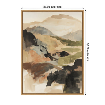 Sylvie Tonal Mountains II Framed Canvas by Amy Lighthall