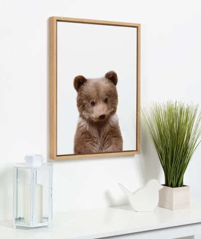 Sylvie Baby Bear Framed Canvas by Amy Peterson by kateandlaurel - product image 13 for Resin Society