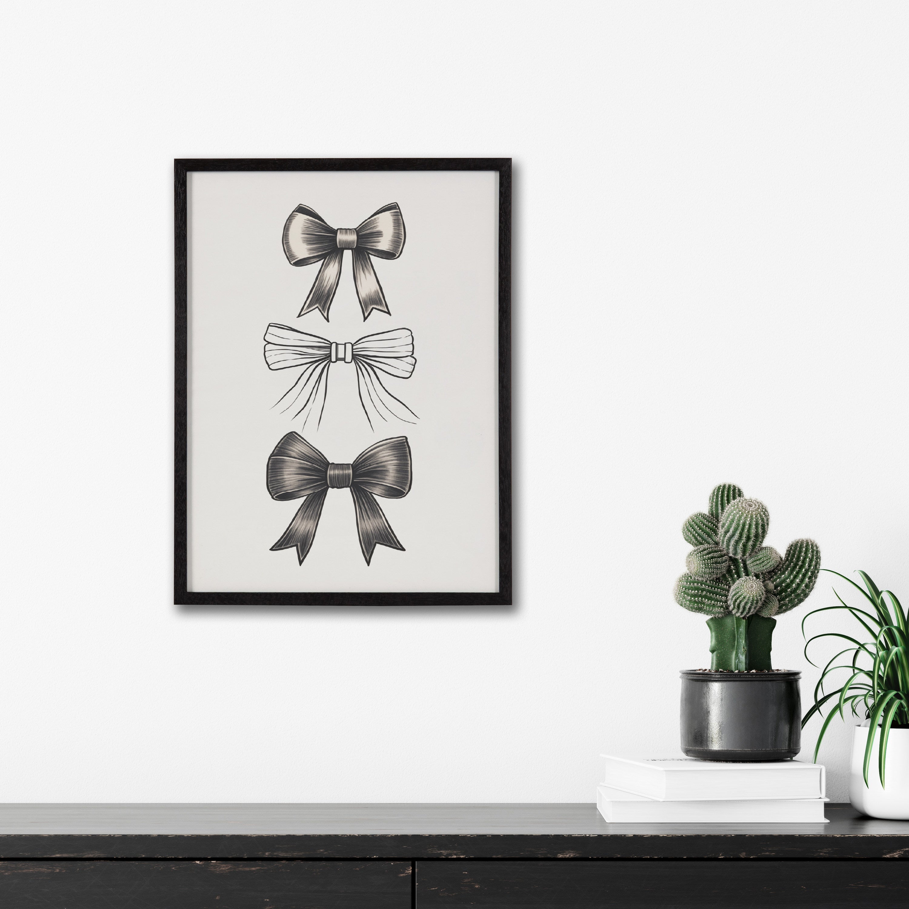 Gallery Coquette Preppy Retro Girly Black Bows Print by kateandlaurel - product image 15 for Resin Society