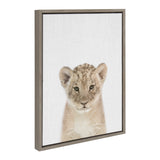 Sylvie Baby Lion Color Framed Canvas by kateandlaurel - main product image for Resin Society