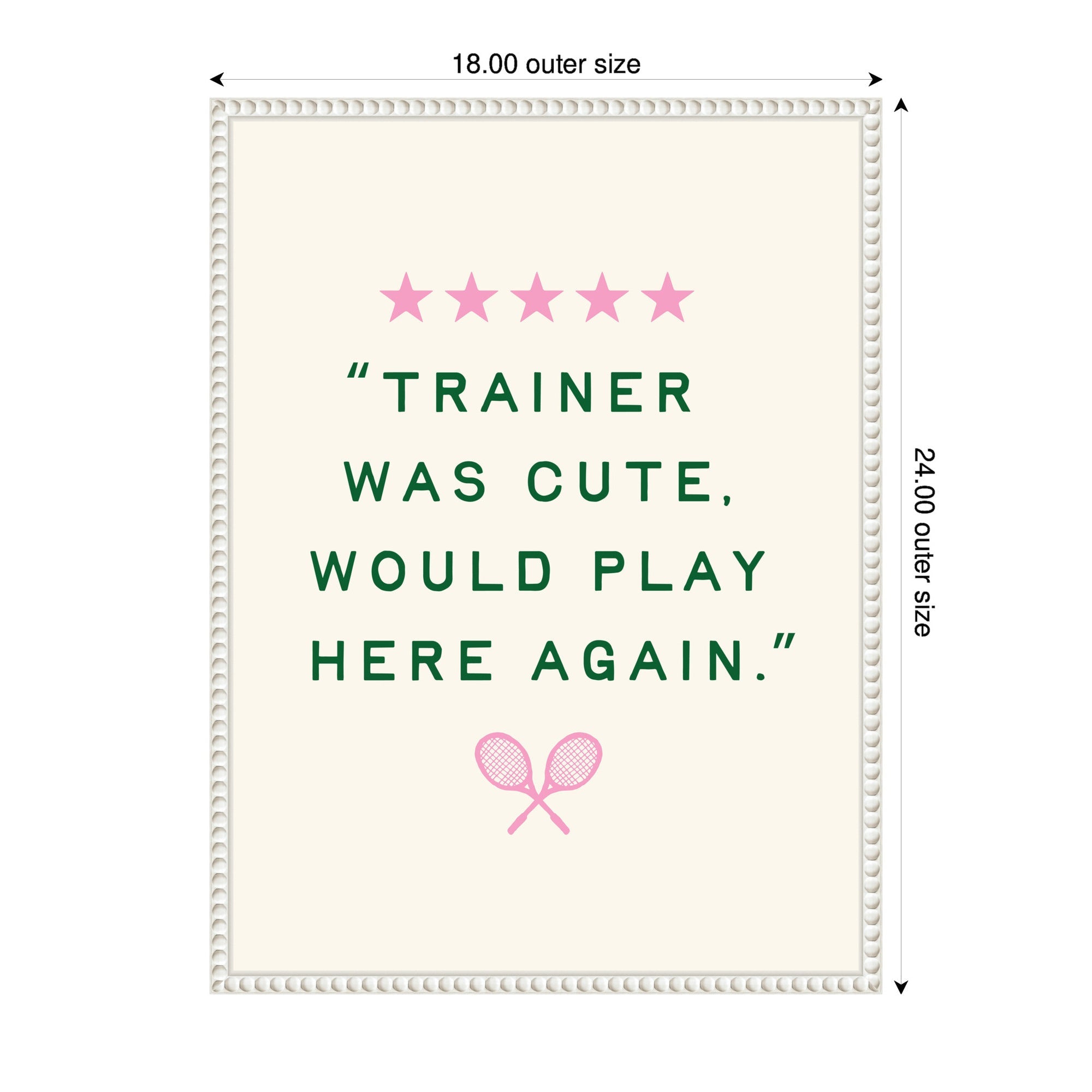 Trainer Was Cute Would Play Here Again, by Lucky Guava Framed Canvas Wall Art Print