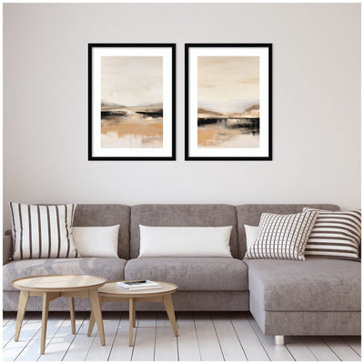 Peaceful Landscape No.
1 & No.
2 2 Piece Framed Wall Art Print Set by Amy Lighthall