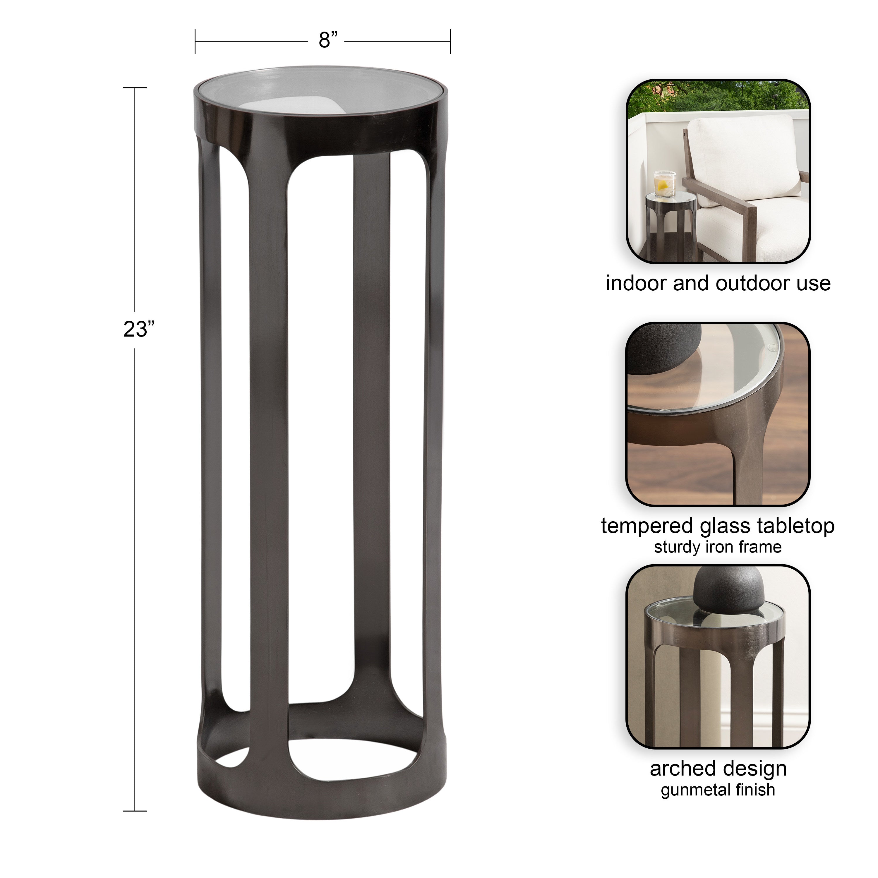 Dahl Metal Drink Table