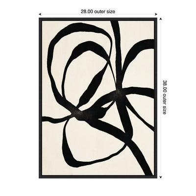 Sylvie Black Twist 1 Framed Canvas by Alicia Bock