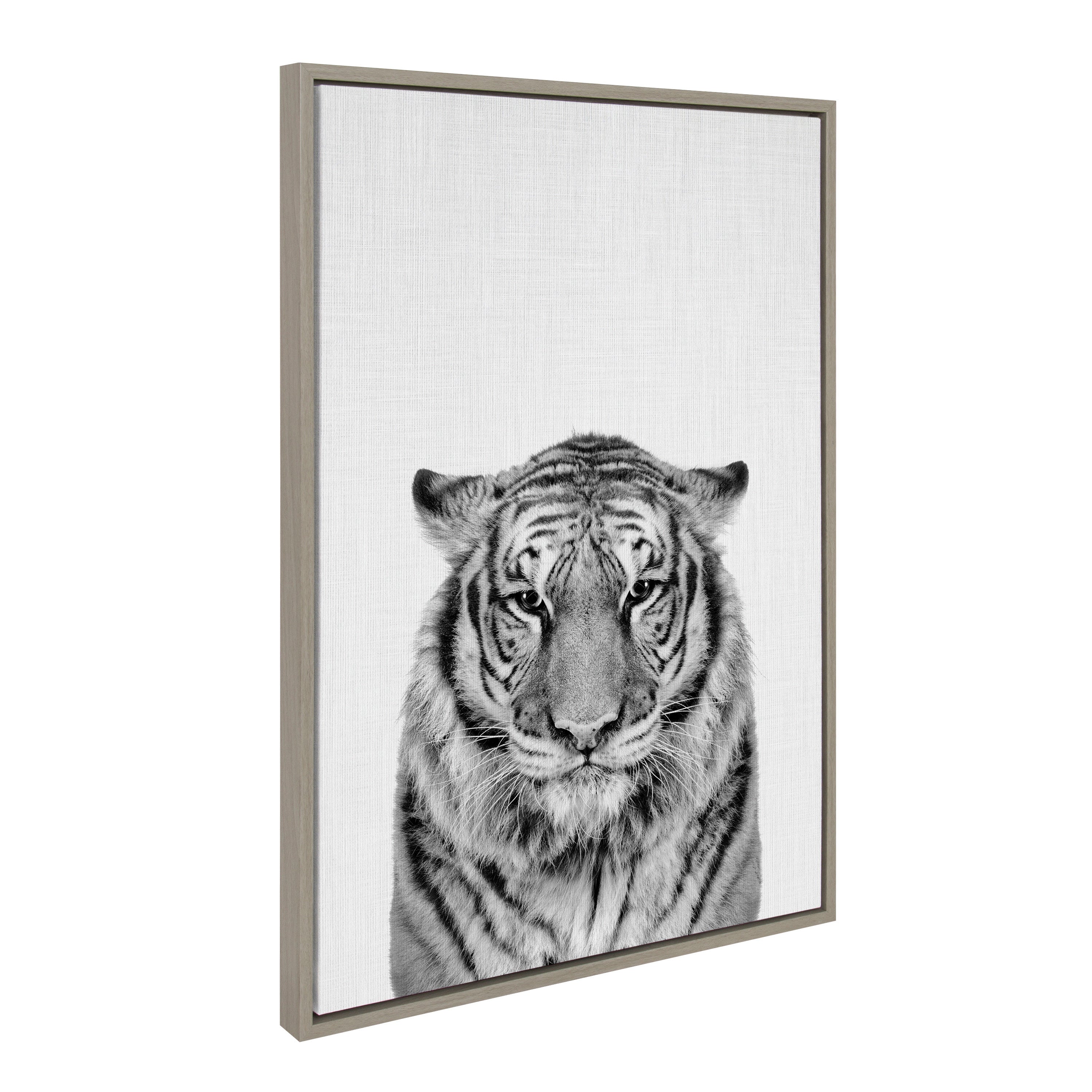Sylvie Tiger Framed Canvas by Simon Te of Tai Prints by kateandlaurel - product image 12 for Resin Society