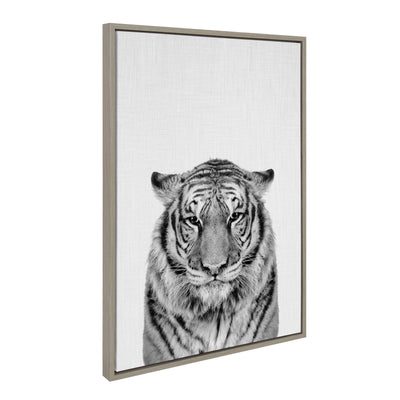 Sylvie Tiger Framed Canvas by Simon Te of Tai Prints by kateandlaurel - product image 12 for Resin Society