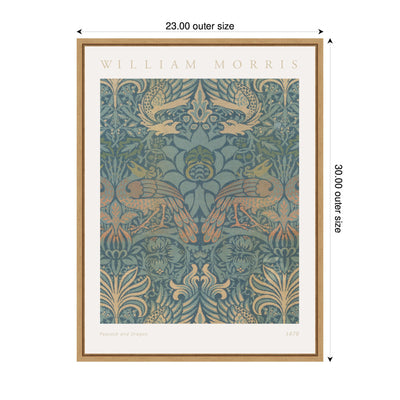 Sylvie Poster William Morris Peacock and Dragon 1878 Framed Canvas by The Art Institute of Chicago