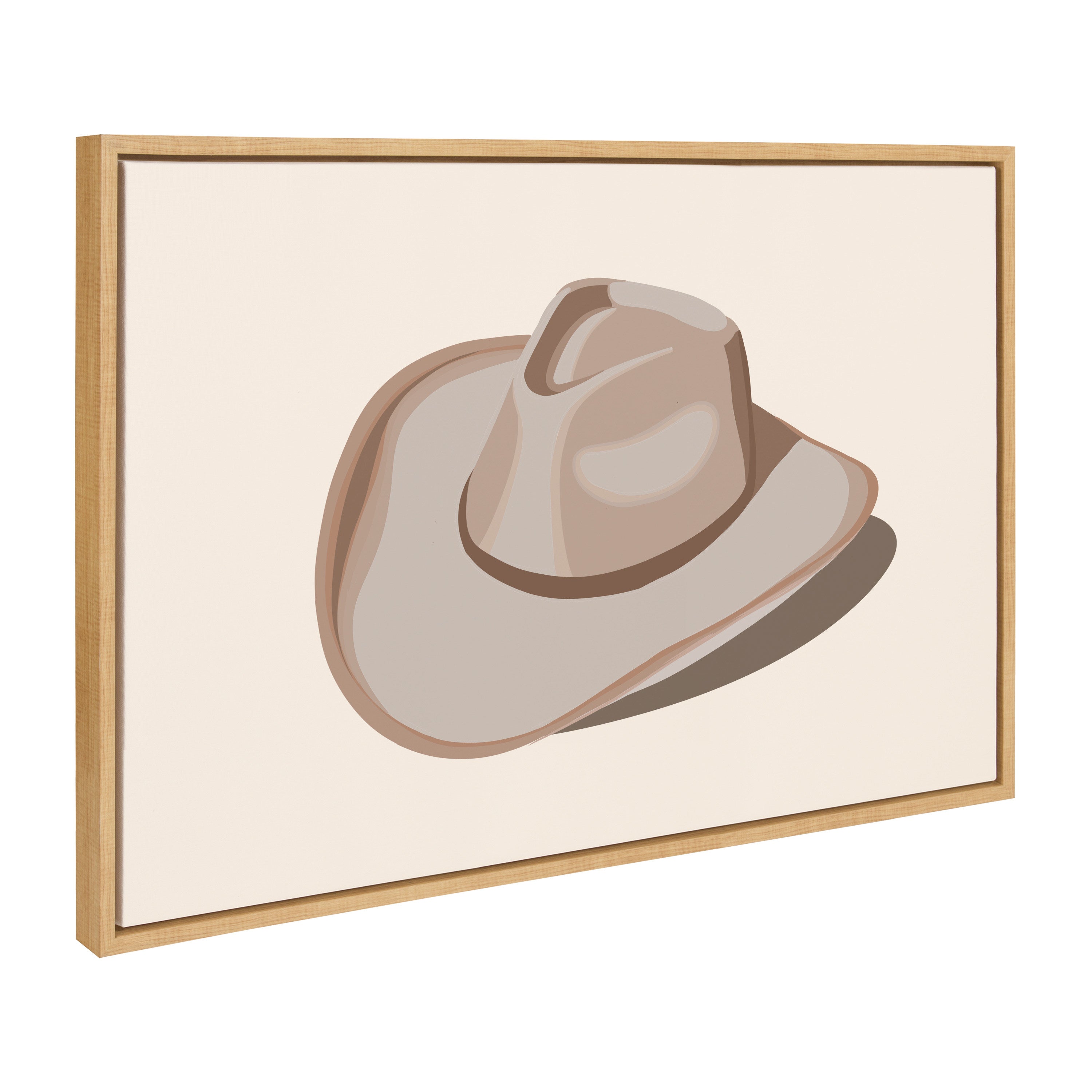 Sylvie Cowgirl Hat Landscape Framed Canvas by Honey Island Studio