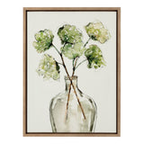 Sylvie Greenery Vase Framed Canvas