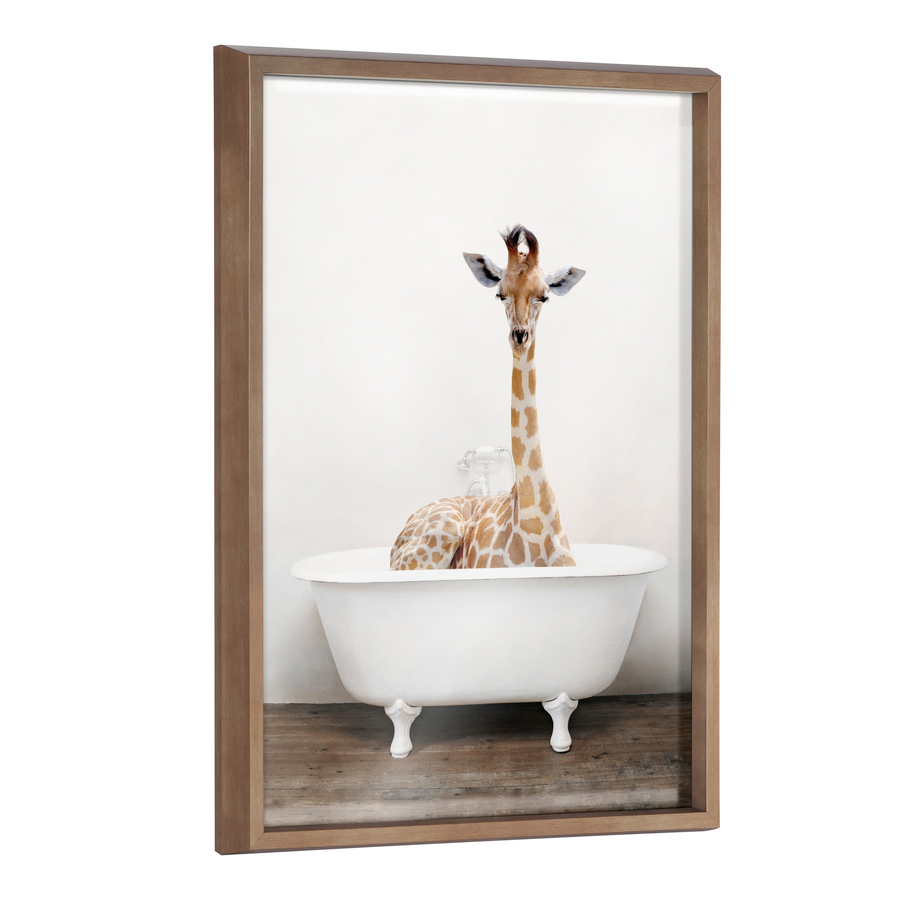 Blake Giraffe 2 in Tub Color Framed Printed Glass by kateandlaurel - product image 8 for Resin Society