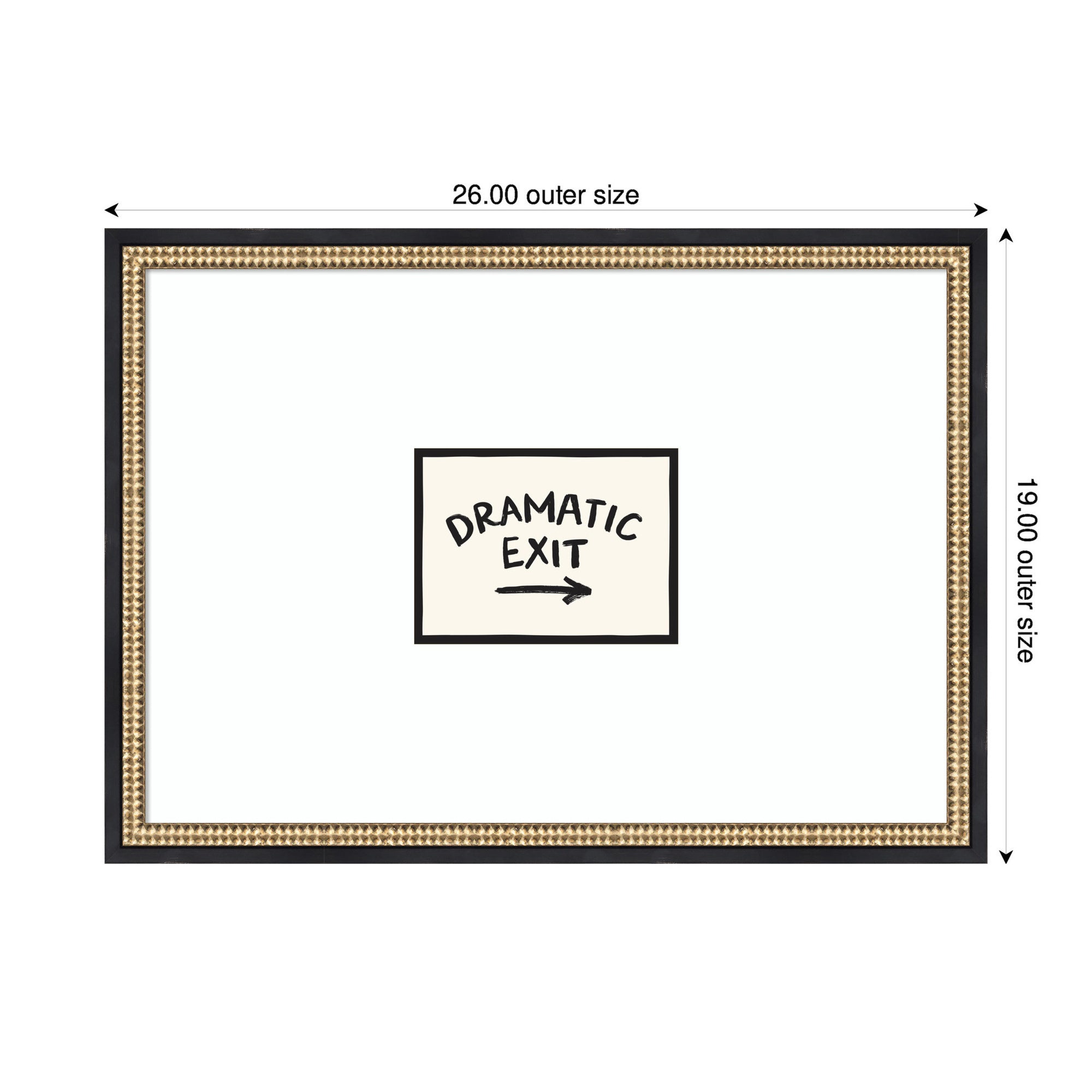 Dramatic Exit Entryway Sign by Lucky Guava Framed Wall Art Print