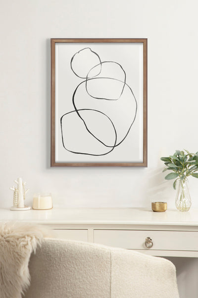 Blake 869 Going In Circles Framed Printed Glass by Teju Reval of