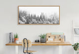 Sylvie Forest On A Foggy Day BW Framed Canvas
