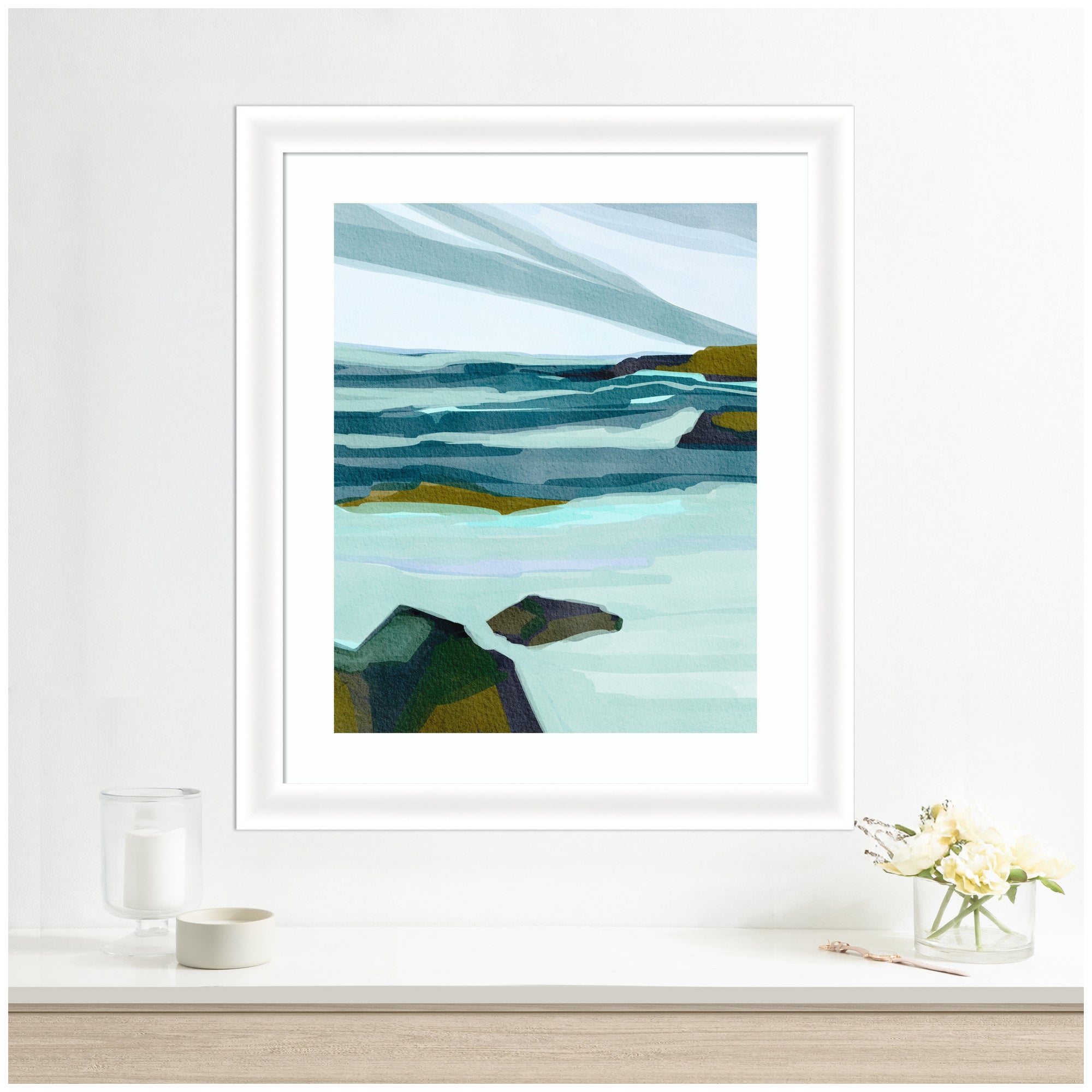 Framed Art Ocean Breeze by Nikita Jariwala