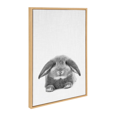Sylvie Rabbit Framed Canvas by Simon Te of Tai Prints