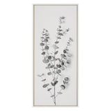 Sylvie Eucalyptus Botanical I Gray and Soft White Framed Canvas by The by kateandlaurel - product image 2 for Resin Society