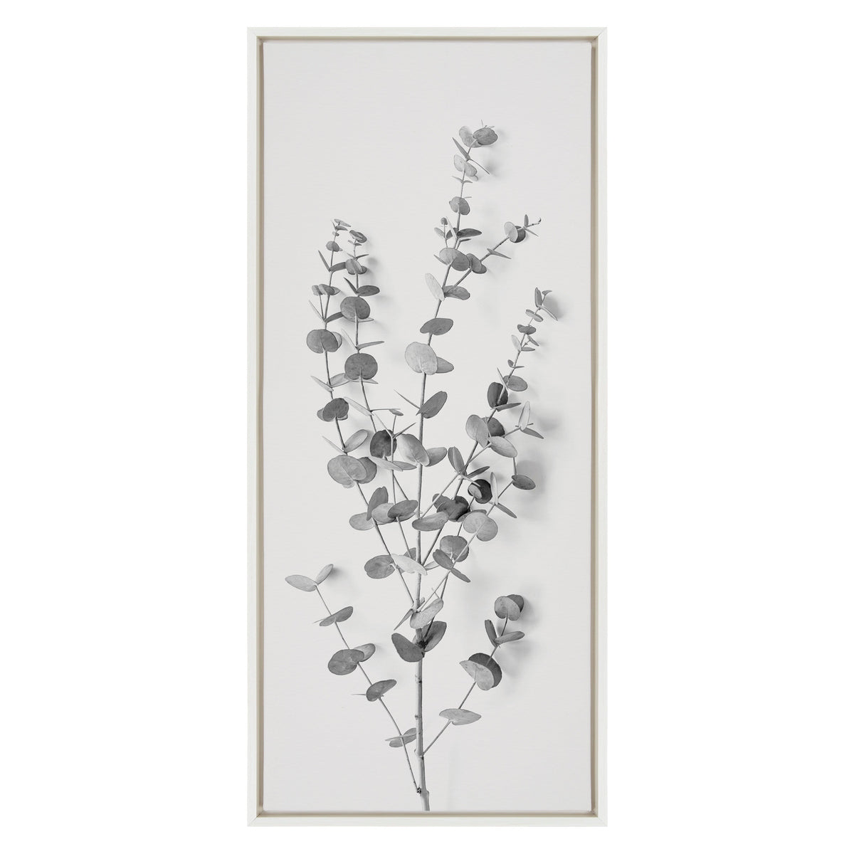 Sylvie Eucalyptus Botanical I Gray and Soft White Framed Canvas by The by kateandlaurel - product image 2 for Resin Society