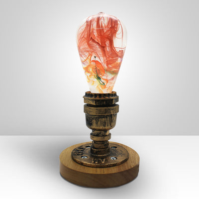 EP Light Nebula Resin LED Lamp showing handcrafted nebula design with wooden base options