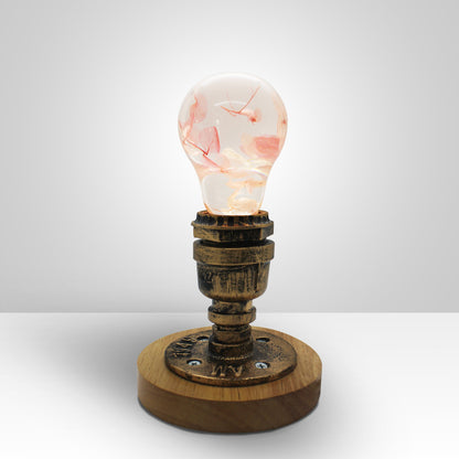 EP Light – Pink Hydrangea Resin Table Lamp