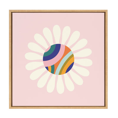 Sylvie Groovy Daisy Framed Canvas by kateandlaurel - product image 2 for Resin Society