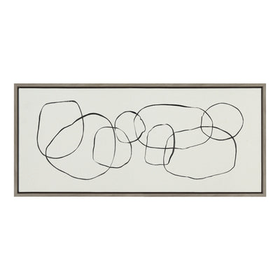 Sylvie Dancing Circles Framed Canvas