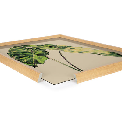 Blake Spotted Leaves Neutral Framed Printed Glass by kateandlaurel - product image 11 for Resin Society