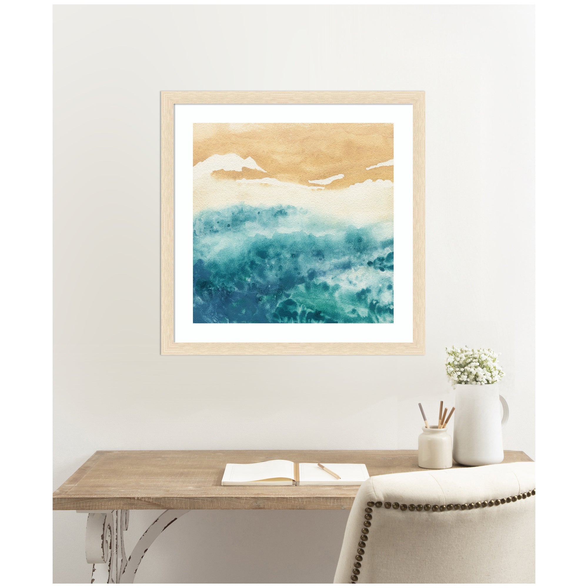Framed Art On Warm Sand by Janet Meinke Lau