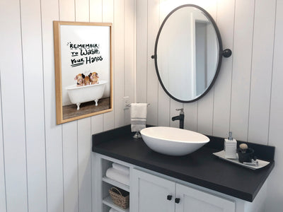 Blake Three Little Pigs in Vintage Bathtub Framed Printed Glass by kateandlaurel - product image 15 for Resin Society