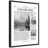 Colorado Article by Megan Ryan framed canvas wall art print in a black Sylvie frame