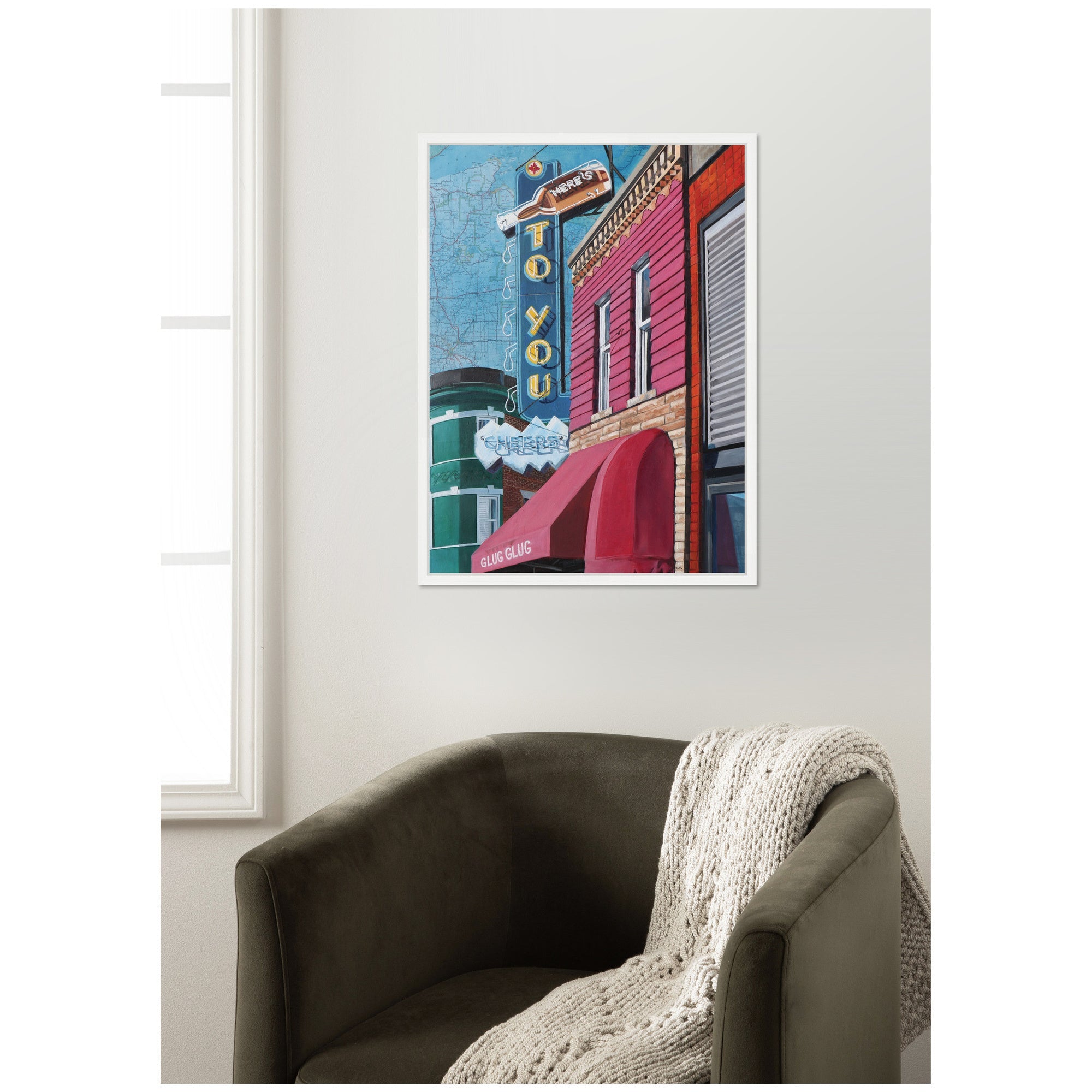Heres to You by Krista V.
Allenstein Framed Canvas Wall Art Print