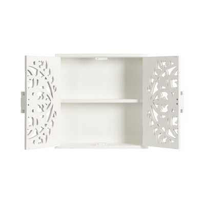 Saanvi Carved Wood Wall Cabinet