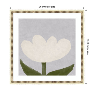 White Tulip by Gabrielly Guedes Framed Wall Art Print