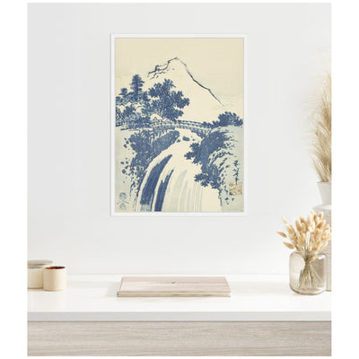 Sylvie Katsushika Hokusai Landscape with Waterfall 1831 Framed Canvas