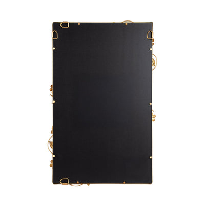 Rosella Floral Rectangular Mirror Metal