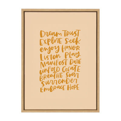 Sylvie Dream Framed Canvas by kateandlaurel - main product image for Resin Society