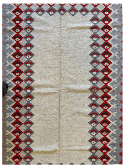 Eastern European Diamond Patterned Kilim Rug 6’4” x 9’1” by Rugistan - product image 3 for Resin Society