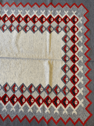 Eastern European Diamond Patterned Kilim Rug 6’4” x 9’1” by Rugistan - product image 4 for Resin Society