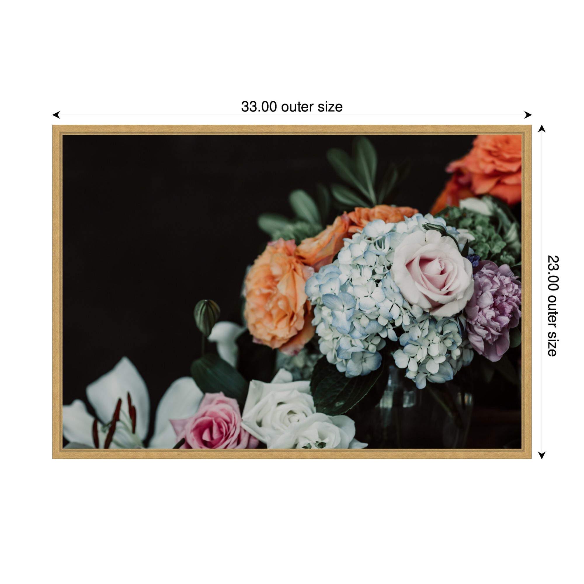 Sylvie Hydrangea Crush Framed Canvas by Alicia Abla