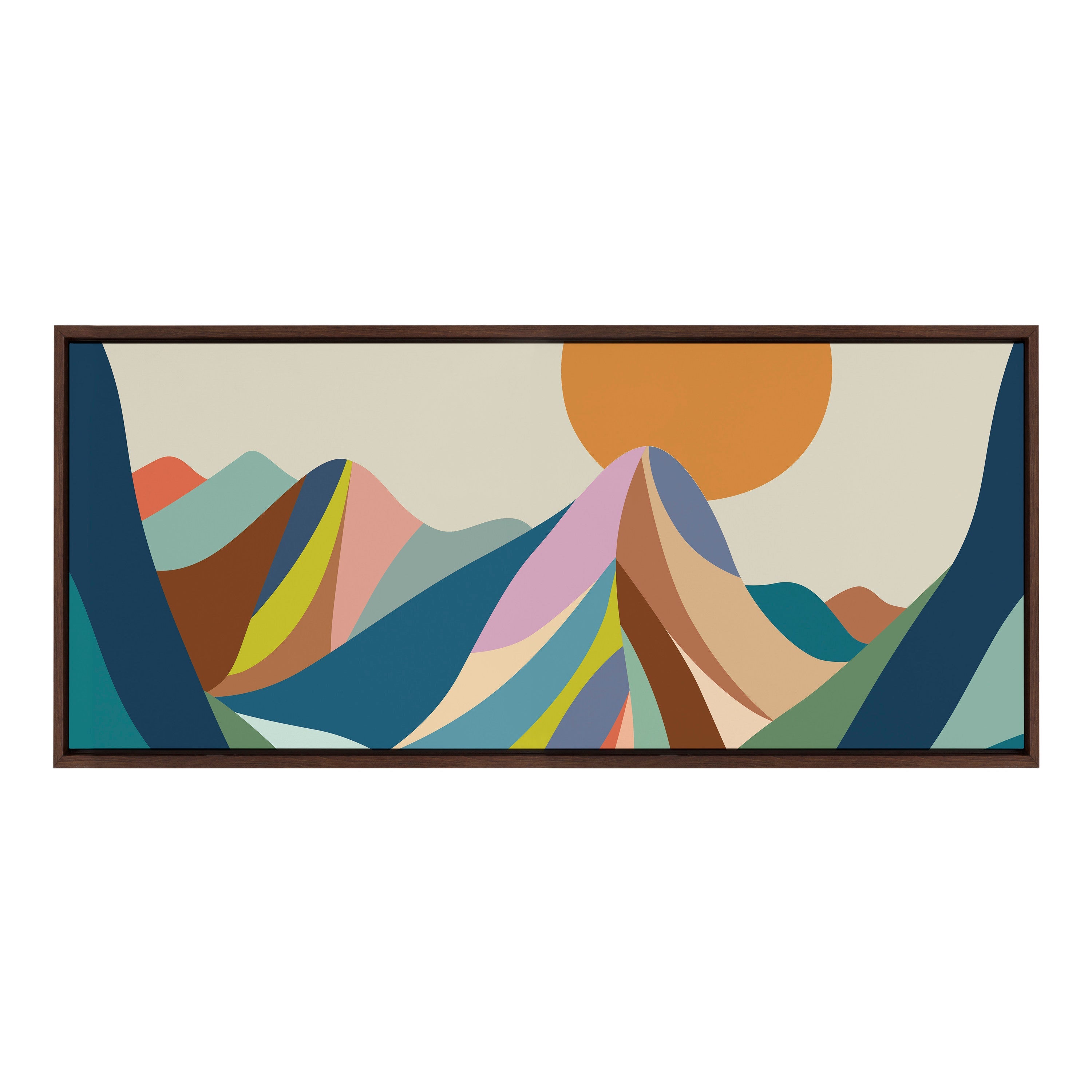 Sylvie Mountains Crop Framed Canvas