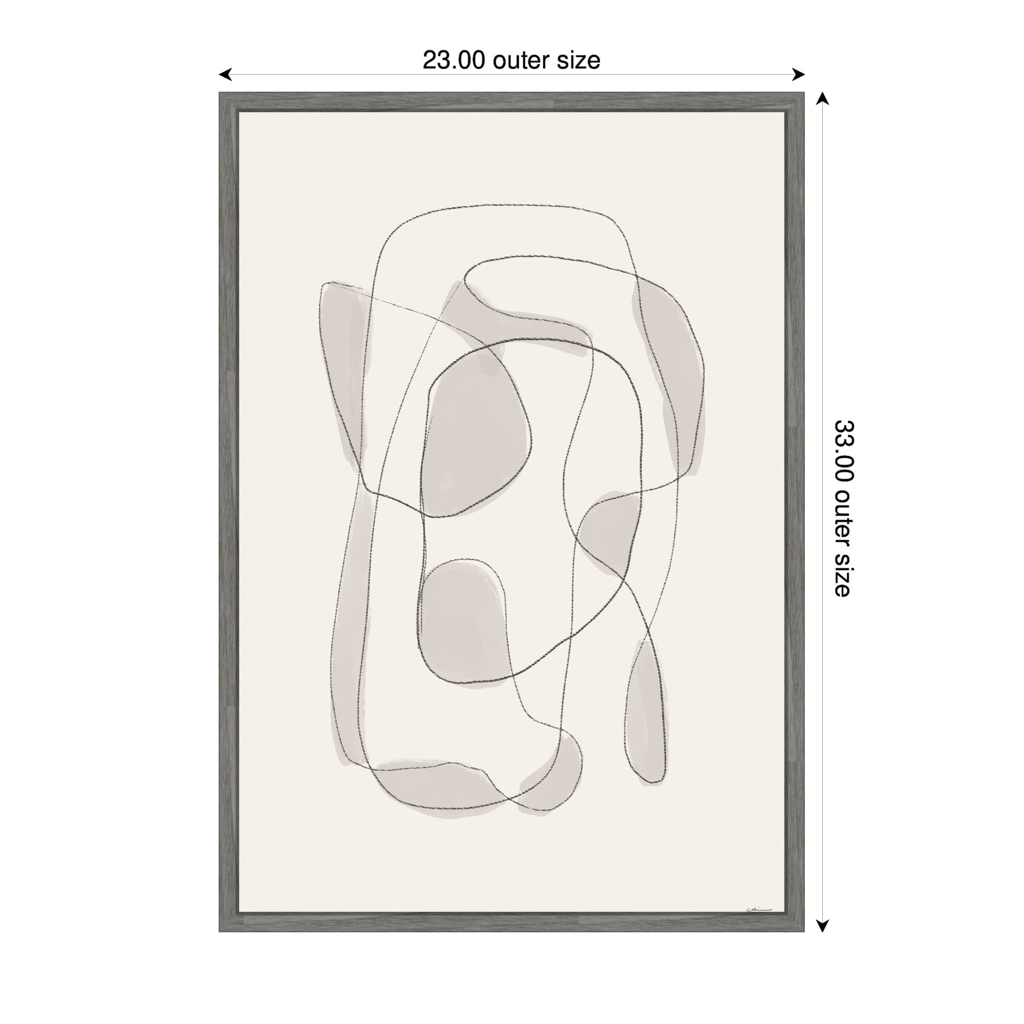 Minimalist Lines by Gabrielly Guedes Framed Canvas Wall Art Print