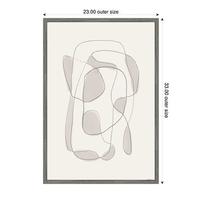 Minimalist Lines by Gabrielly Guedes Framed Canvas Wall Art Print