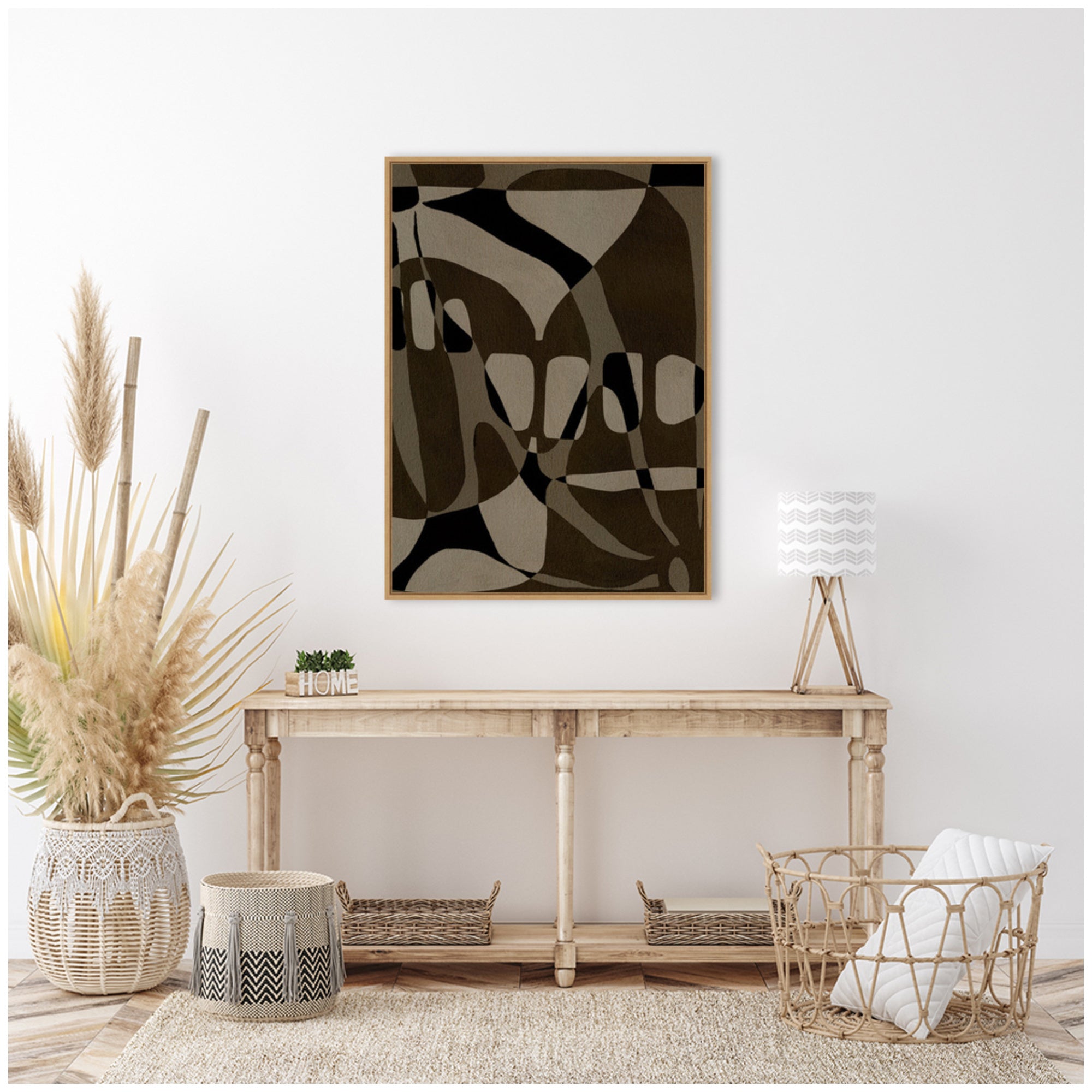 Sylvie Contour 1 Framed Canvas by Shatha Al Dafai