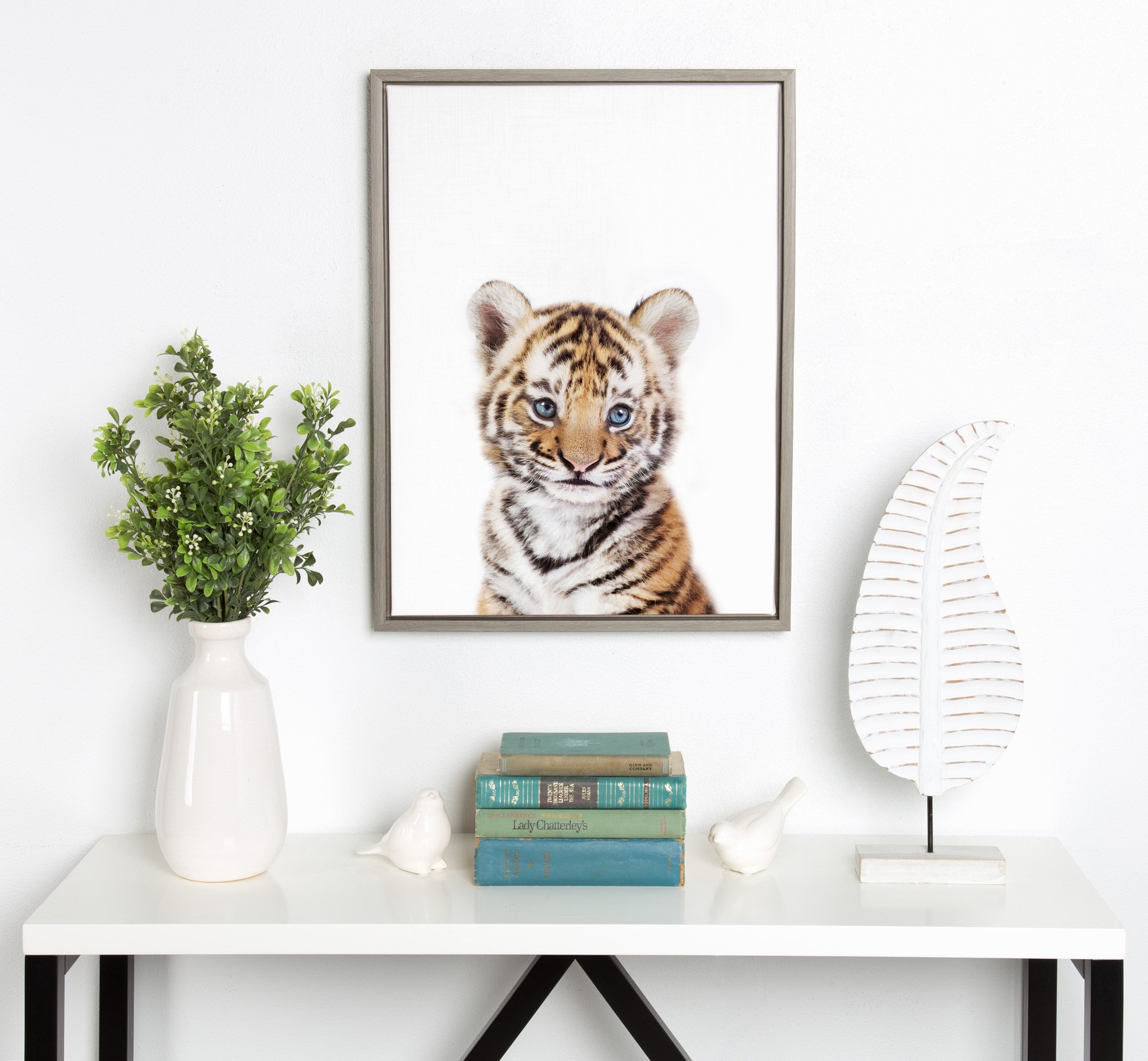Sylvie Baby Tiger Framed Canvas by Amy Peterson by kateandlaurel - product image 8 for Resin Society
