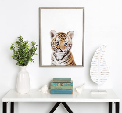 Sylvie Baby Tiger Framed Canvas by Amy Peterson by kateandlaurel - product image 8 for Resin Society