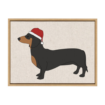 Sylvie Dachshund Through The Snow Framed Canvas by Jake Goossen