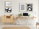Sylvie Modern Abstract Framed Canvas Set by kateandlaurel - product image 6 for Resin Society