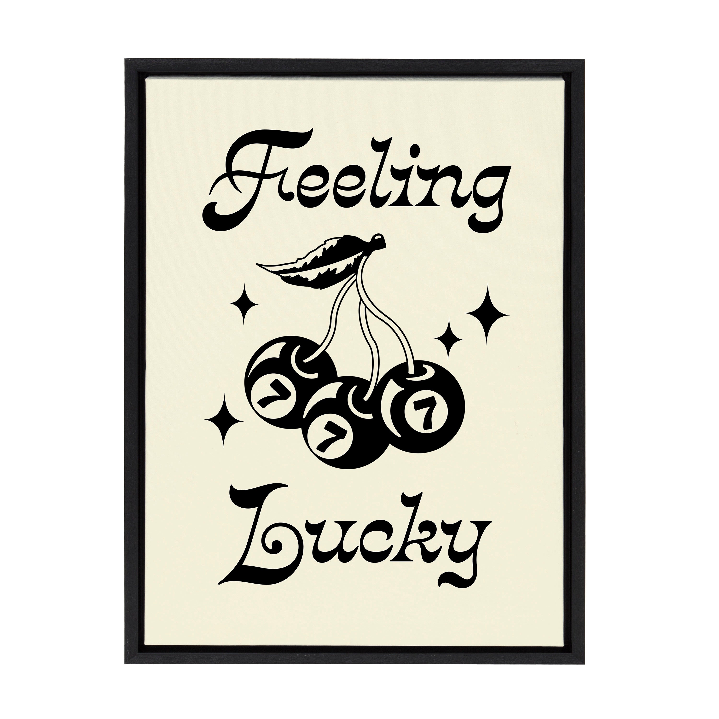 Sylvie Feeling Lucky Cherries Framed Canvas by Alli Standefer