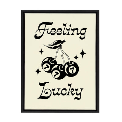 Sylvie Feeling Lucky Cherries Framed Canvas by Alli Standefer