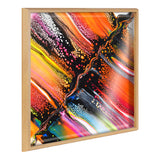 Framed printed art titled Blake Aloha by Xizhou Xie showing bright, colorful brushstrokes in a modern frame.